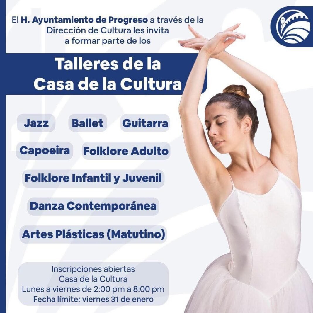 ABREN INSCRIPCIONES A LOS TALLERES DE LA CASA DE LA CULTURA