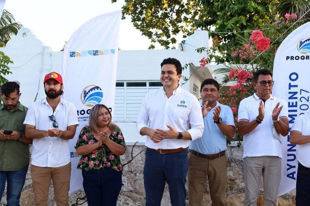 Erik Rihani continúa obras de alumbrado, ahora en Chicxulub