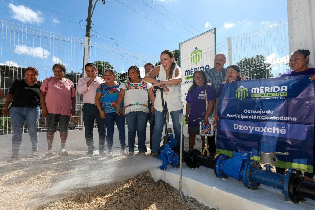 Renovado sistema de agua potable en Dzoyaxché reafirma compromiso de Cecilia Patrón con las comisarías