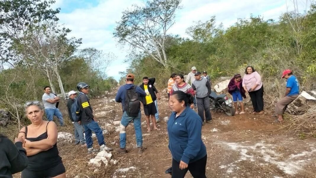 Tensión en Yaxcopóil por proyecto de banco de materiales