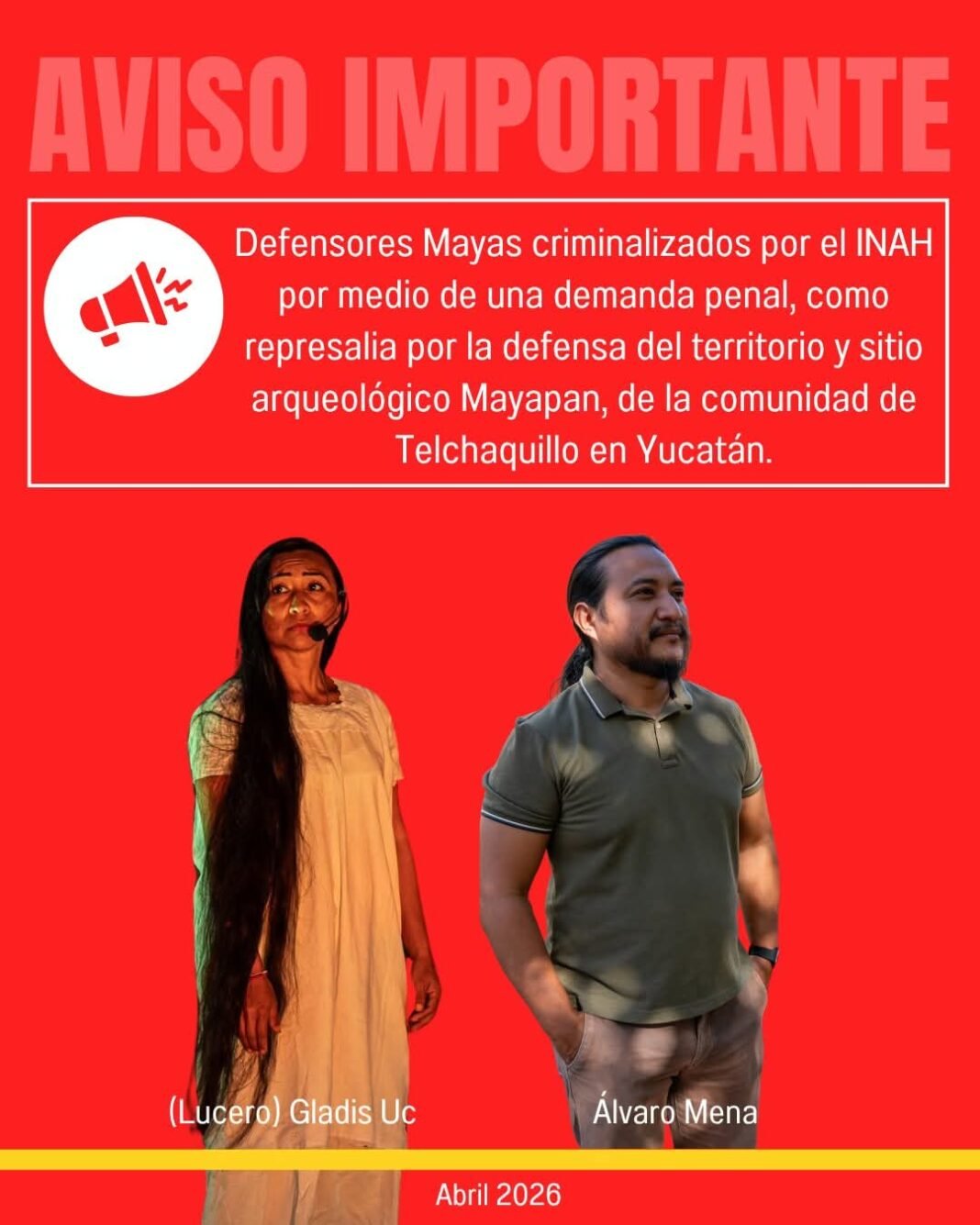 Comunidad maya de Telchaquillo denuncia al INAH por criminalizar a defensores del territorio